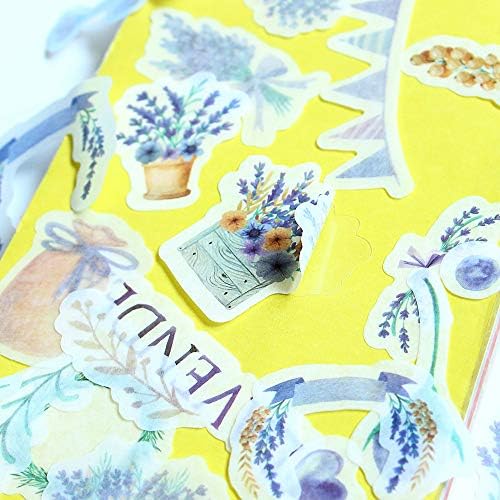 Yoksas 320 Pcs Watercolor Washi Stickers - Forest, Flower, Plant Aesthetic Stickers for Scrapbooking, Bullet Journal, Planners, Calendars