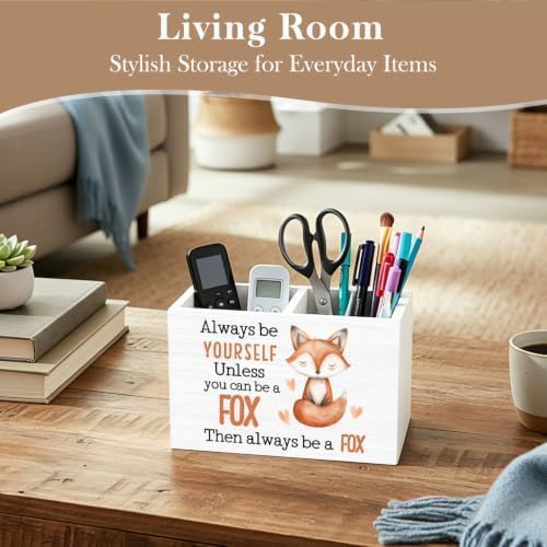 Fox Inspirational Pen Holder Desk Organizer