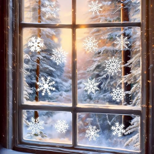 50 PCS Snowflake Stickers for Scrapbooking Journaling Junk Journal Scrapbook Supplies - Waterproof Transparent PET Aesthetic Decals for Resin Crafts Decorative Art Crafts (Snowflake)