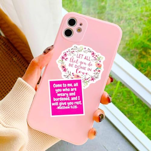 100 PCS Bible Verse Stickers, Jesus Scripture Stickers, Bible Journaling Supplies, Christian Sticker for Water Bottles, Christian Sticker Gifts for Adults and Teens