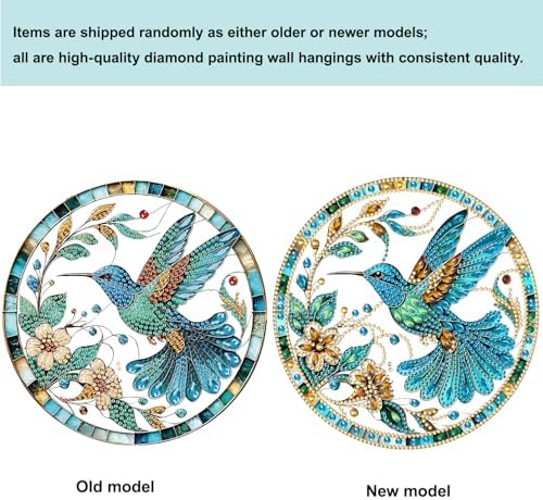 AIBOERL Hummingbird Diamond Art Kits for Adults, Acrylic Hanging Suncatcher