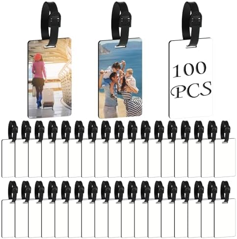 Frienda Sublimation Luggage Tag Blanks White MDF with Strap