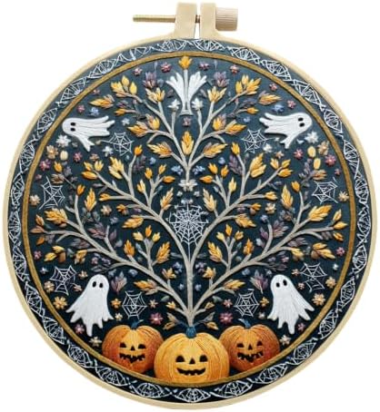 Halloween Embroidery Kit for Beginners & Adults with Ghost Pattern