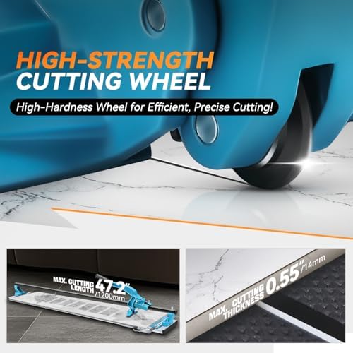 Auto Dynasty 47" Manual Tile Cutter, Cut Porcelain Ceramic Floor for Home