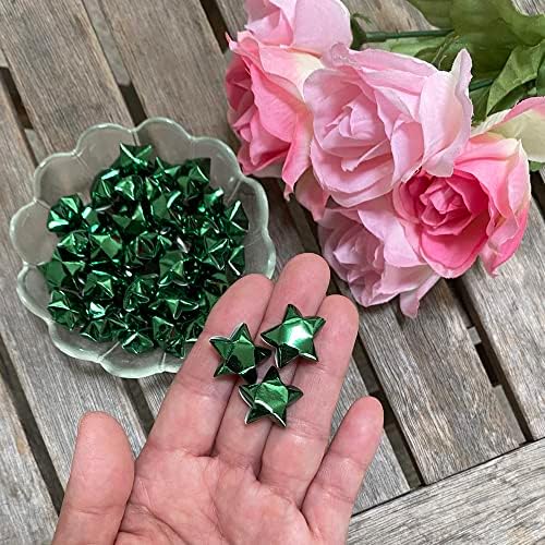 500-Strips Green Foil Paper Strips for Making Origami Stars, Lucky Stars, Puff Stars. Reflective Mirror Shiny Paper Strips, 0.5 x 11 inch. (Green Foil, 500)