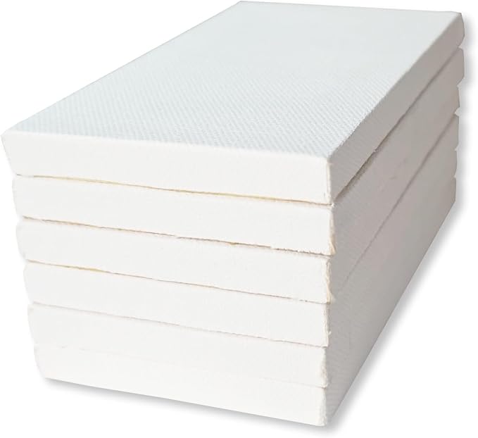 LWR CRAFTS Mini Stretched Canvas 3" X 5" Pack of 6