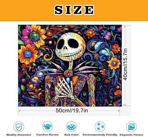 Meothan Paint by Numbers Kit for Adults Beginner 16x20 inch (Without Frame) | Nightmare Before Christmas Adult Paint by Number Kits on Canvas, DIY Acrylic Oil Easy Painting by Numbers for Home Wall Decor