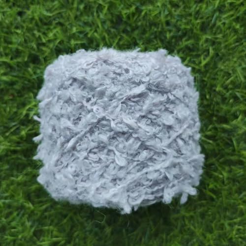 50gGrey Soft Plush Wool Acrylic Fancy Loop Yarn for Doll Hair Making