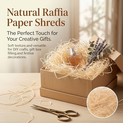 Sukh 5.3OZ Raffia Grass Threads - Raffia Yarn for Gift Wrapping & Crafts
