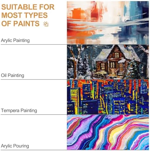 MECCANIXITY 2 Pcs Stretched Canvas for Painting, 7 x 9 Inch Blank Artist Boards 4/5 Inch Profile Cotton Canvas Panels for Beginners Professionals,White