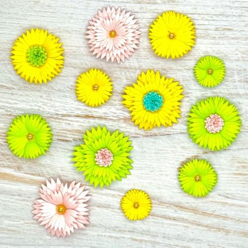 KSCRAFT 2025 June Summer Beach Travel Metal Cutting Dies Stencils for DIY Scrapbooking Decorative Embossing DIY Paper Card (Spiky Flower Plate)