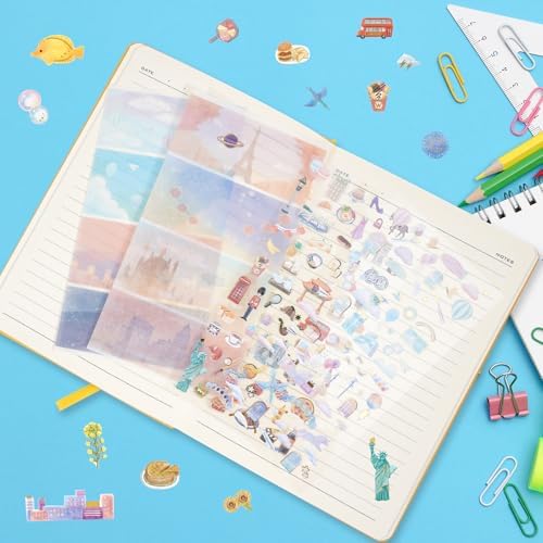 Japanese Planner Stickers, Gold Foil Washi Stickers, 12 Sheets
