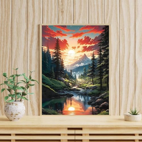Xylogist Mountain Diamond Art Kits for Adults 12x16 inch