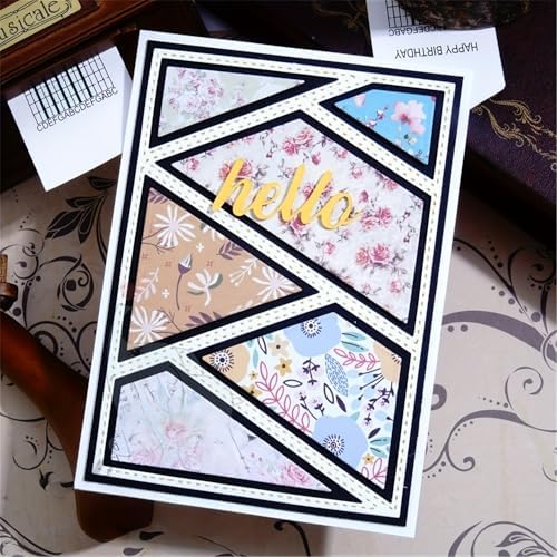 Metal Cutting Die for Scrapbooking - Cut Stencils for DIY Scrapbook Photo Album Decorative Paper Card, Card Making Supplies & Crafting Die Cut (Irregular Background Box 5.5 x 3.9 in)