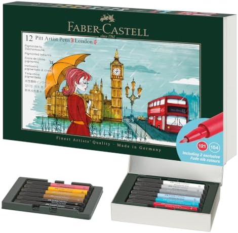 Faber-Castell Pitt Artist Pens, London Tin for Architectural Sketching