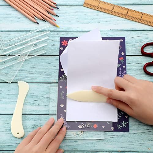 10 Pieces Creative Positioning Card Corners Helpers with Bone Folder Tool