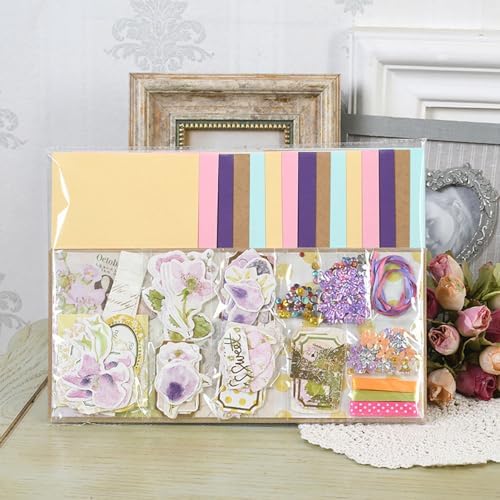 Huralona Greeting Card Making Supplies Envelope Kit Gift Anniversary Craft | Handmade DIY Card Kits 15 Cards 15 Envelopes with Accessories for Birthday Thanksgiving Christmas Wedding Invitation