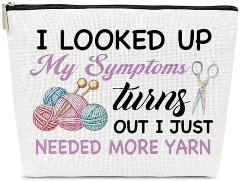 Knitting Makeup Bag, Gifts for Knitter Lovers