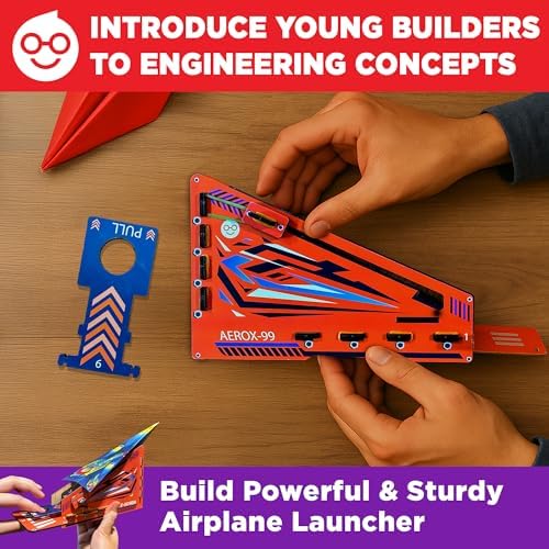 Doctor Jupiter Paper Airplane Launcher Kit for Kids Ages 6+, Birthday Gifts