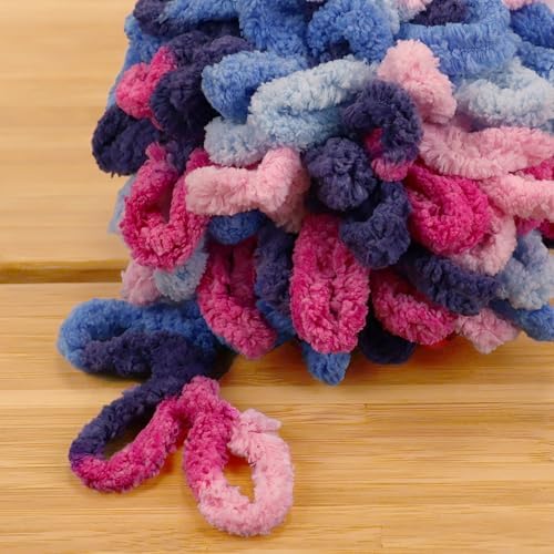 JubileeYarn Fun Finger Loops Yarn - 100g/Skein Jumbo Polyester - Harkness - 1 Skein