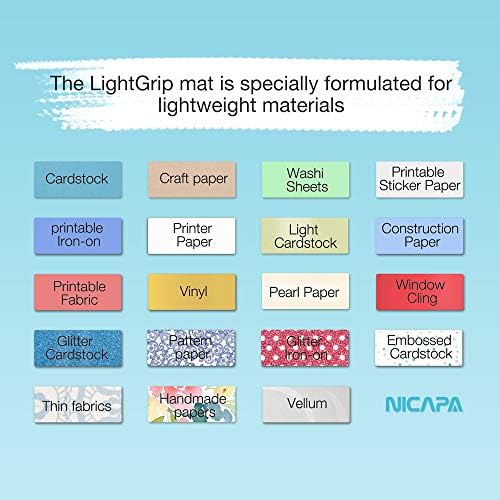 Cutting Mat for Silhouette Cameo 3/2/1 (Light-Grip,12x12 inch 3pack) Adhesive&Sticky Non-Slip Flexible Square Gridded Blue Cut Mats Replacement Accessories Set Matts Vinyl Craft Sewing