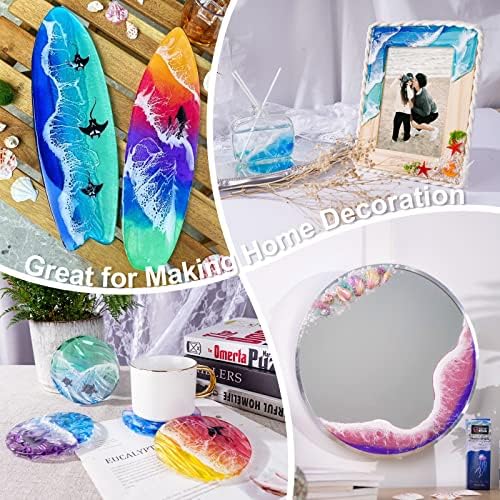 LET'S RESIN Ocean White Epoxy Resin Pigment 167g/5.89oz for Epoxy Resin | High Concentrated Pigment Paste for UV Resin, UV Resistant Opaque Pigment for Cells & Lacing, 3D Flower Resin Coasters