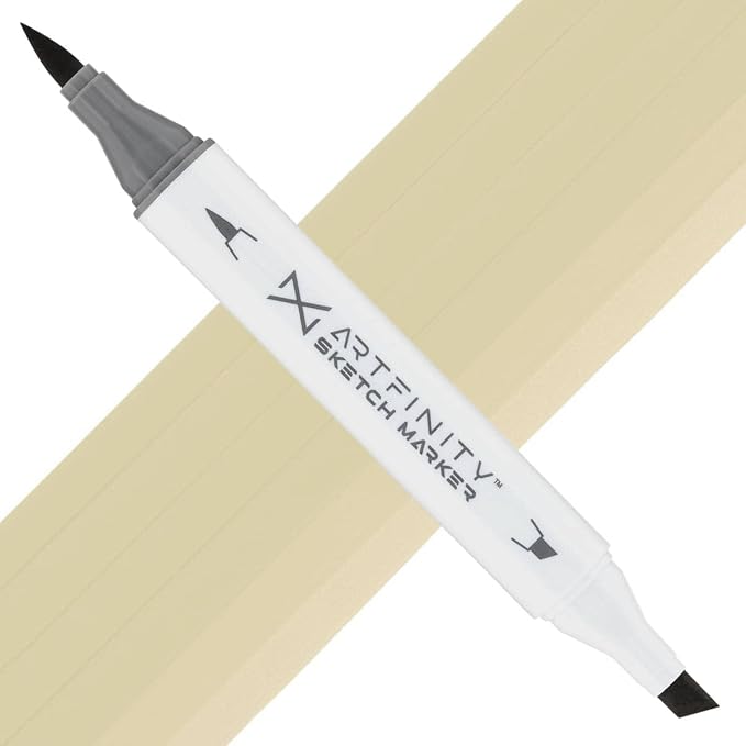 Artfinity Sketch Markers - Oatmeal YG8-3, Vibrant, Professional, Dye-Based Alcohol Markers for Artists, Drawing, Travel, & More