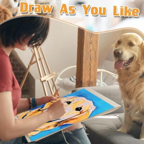 Tinlade 12 Pcs Pre Drawn Canvas for Painting Stretched,Cats and Dogs