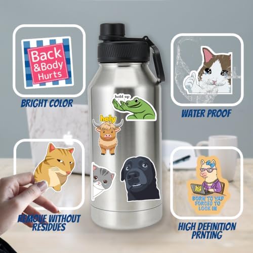 306pcs Funny Meme Vinyl Stickers Pack, Large Bulk Sticker for Laptop, Phone, Water Bottles, Computer Cars... Vine Sticker Decal DIY Décor for Bumper Accesory (Pack of 2)
