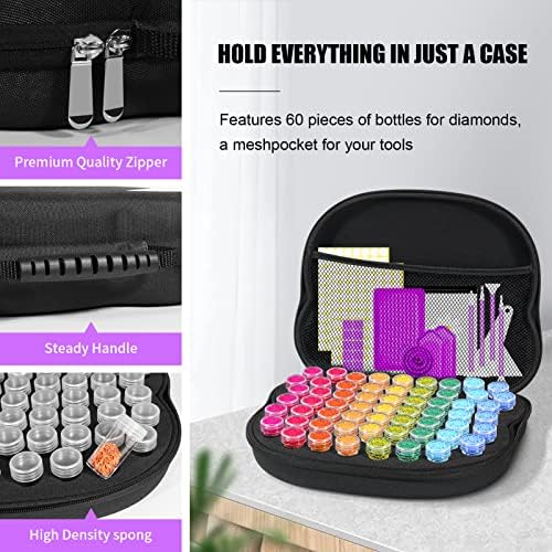 ZORETCO Diamond Art Storage with 60 Containers, Diamond Art Kits for Adults