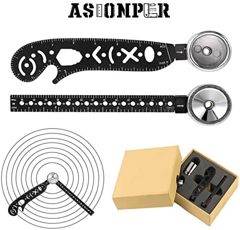 Multi-Function Drawing Tool, EDC Stationery Multifunction Scale Ruler, Versatile Circle Drawing Tool for Designers Architects Artists Student