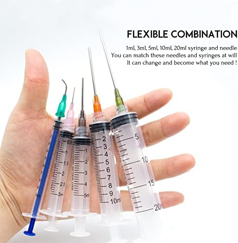 Glue Applicator Syringe with Blunt Tip Needle for Liquid, Ink, Oil, Perfume