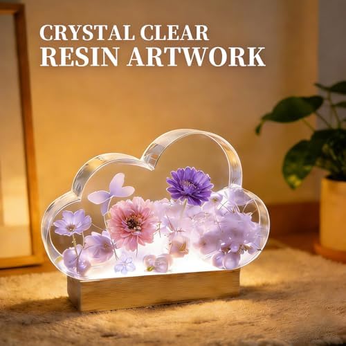 K KERNOWO Epoxy Resin Kit 2 Part Resin and Hardener Bubble Free & Crystal Clear Epoxy Resin for Beginners for Casting Coating, Jewelry Making, DIY Crafts