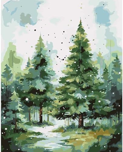 niurenmaoyi Landscape Paint by Numbers Kit for Adult Beginner,16X20in