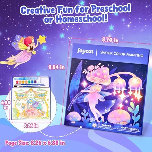 JoyCat Paint with Water Coloring Books for Toddlers (Elf Friends)
