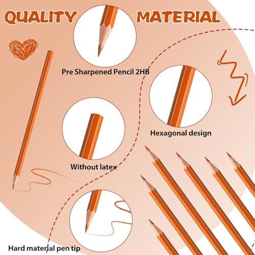 36 Pack Orange Colored Pencils for Kids, Pre-sharpened Art Pencils Back to School Supplies Set, Drawing Sketching Pencils for Students, Teachers, Classroom