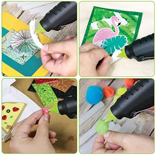 Surebonder L-270 Essentials Series 40 Watt Full Size Low Temperature Hot Glue Gun for use with Wood, Ribbon, Lace, Floral, Fabric, and Foam, Black and Green