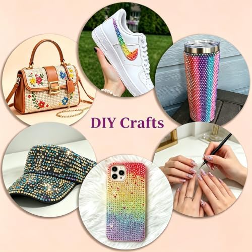 Cublive 28000 Pcs Resin Rhinestones for Bedazzling, 3mm Flatback Gems, Bedazzling Kit with B7000 Jewelry Glue and Tools for DIY Arts and Crafts Diamond Art