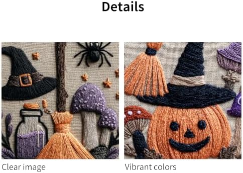 4 Pack Embroidery Halloween Kit for Adult, Embroidery DIY Starter Kit