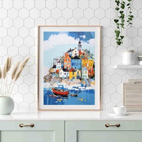 DYAIANGMU House Paint by Numbers Kit for Adults Beginners 19.6X15.7 inch