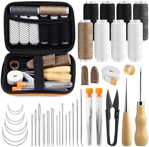 Sewing Kit for Adults, 38 Pcs Heavy Duty Sewing Kit with Upholstery Needles