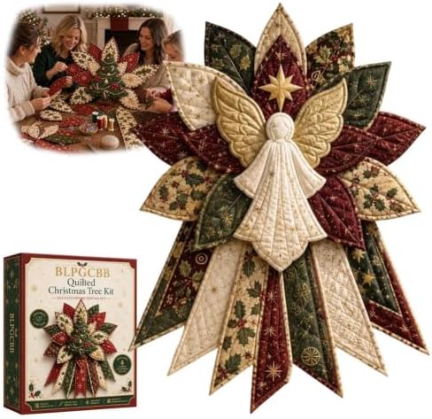 Quilted Christmas Tree Kit DIY Patchwork Sewing Set 3D Fabric Holiday Decor