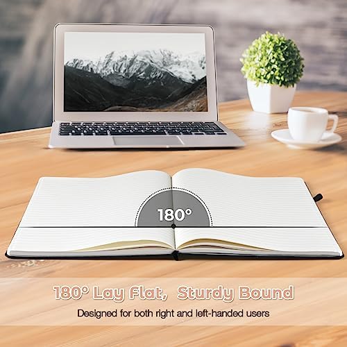 Blank Notebook, Hardcover Sketchbook, Leather Unlined Journal for Women Men