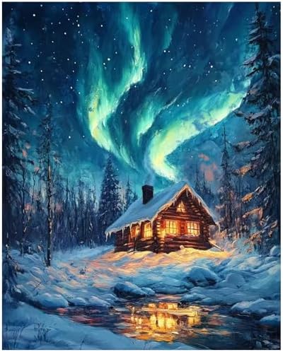 XTCIXAL Paint by Numbers Kit for Adults, Aurora, 16X20 Inch