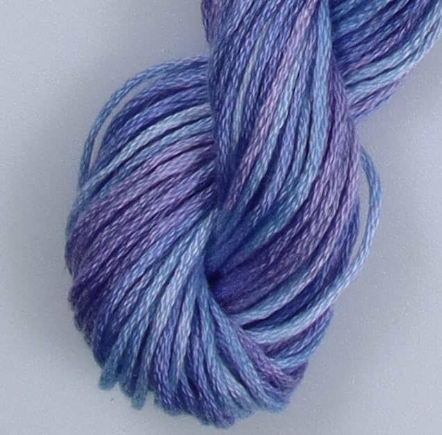 KCS Big skeins of 25 Meters Size 25 Color Variegated Cross Stitch Stranded Threads,6 skeins,4220