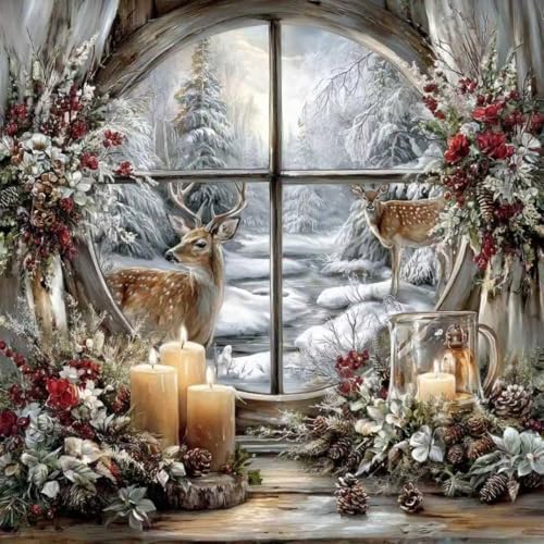 Xylogist Christmas Diamond Art Kits for Adults 14x14Inch