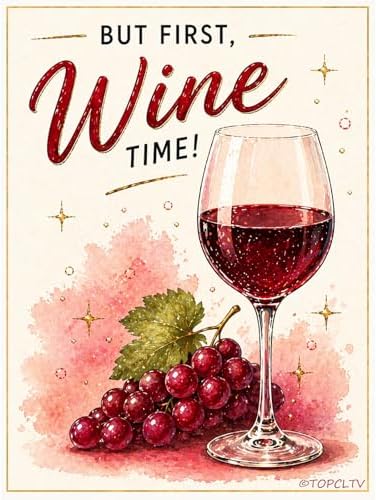 TOPCLTV Wine Glass Diamond Art Kits for Adults, 5D Bar Diamond Painting Kit