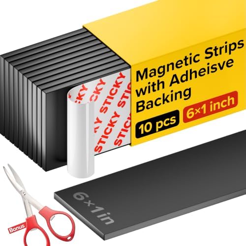 X-bet MAGNET Super Sticky Adhesive Magnetic Strips, 6x1 (15x2.5cm), 10 pcs