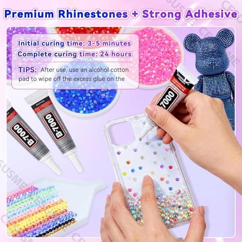 28000 Pcs Color Rhinestones Bedazzling Kit, Resin Rhinestones for Crafts