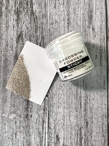 Sticky Embossing Powder Bundle - 3 Jars of .75 fl oz Ranger Sticky Embossing Powder (EPJ35275) with Trebbies Detail Sticks